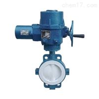 D971F4电动衬四氟对夹蝶阀